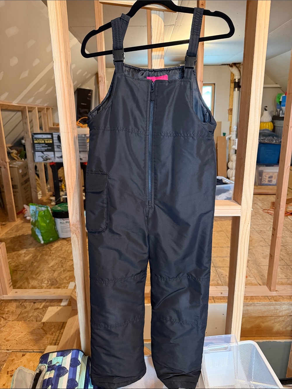 London Fog Black Kids Snow Bib Overalls